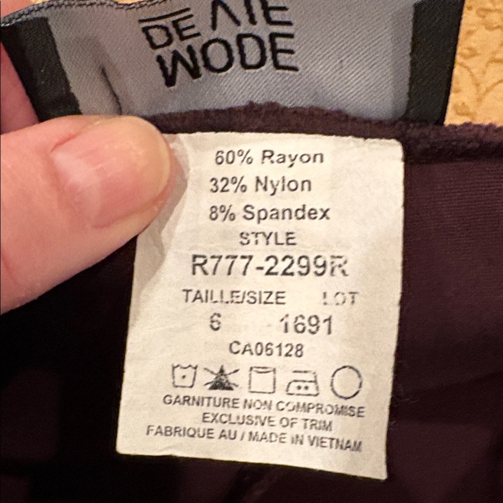 Mode De Vie Women's Stylish Dress Pants, Chocolate Brown, 10T - Picture 5 of 8